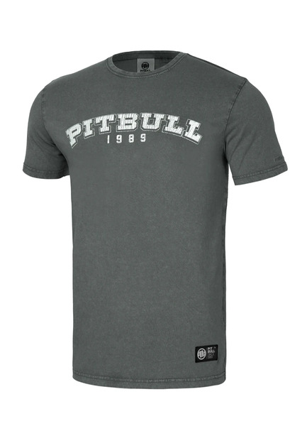 PIT BULL Denim Washed "Born In 1989" T-shirt - graphite