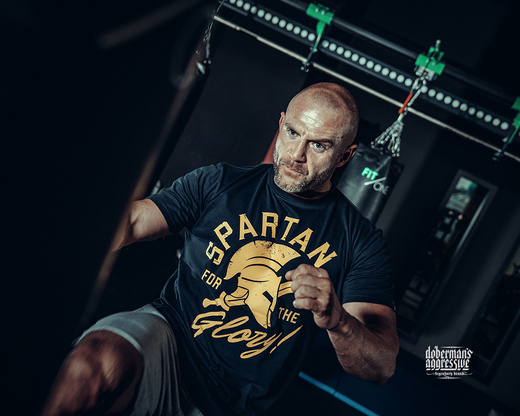 T-shirt Dobermans Aggressive &quot;SPARTAN&quot; TS289B - white