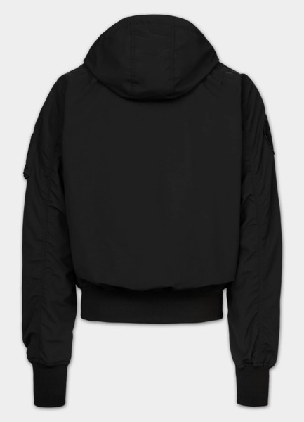 PIT BULL "HOOPER" transitional bomber jacket with hood - black