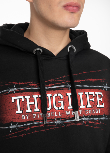 Bluza z kapturem PIT BULL "Thug life" - czarna