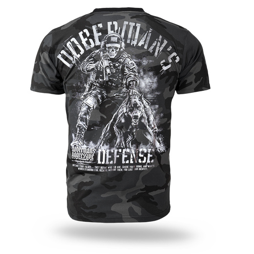 Koszulka T-shirt Dobermans Aggressive "DOBERMAN'S DEFENSE TS422" - camo szary