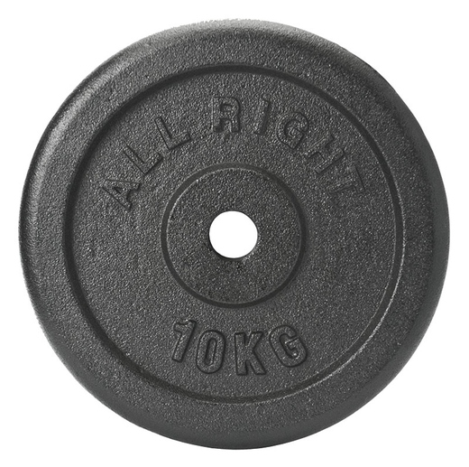 Cast iron load on the Allright 10 kg bar