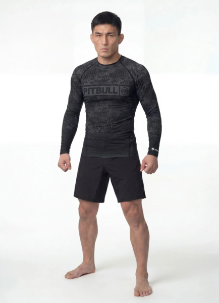 Rashguard longsleeve PIT BULL "HEX CAMO HILLTOP" - oliwkowy