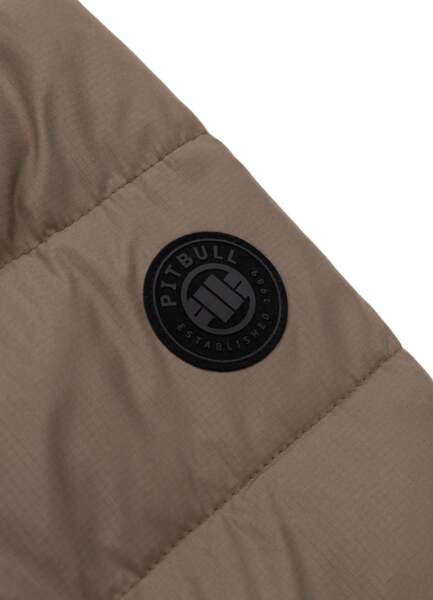 Kurtka zimowa pikowana z kapturem PIT BULL "DILLON" - brązowy