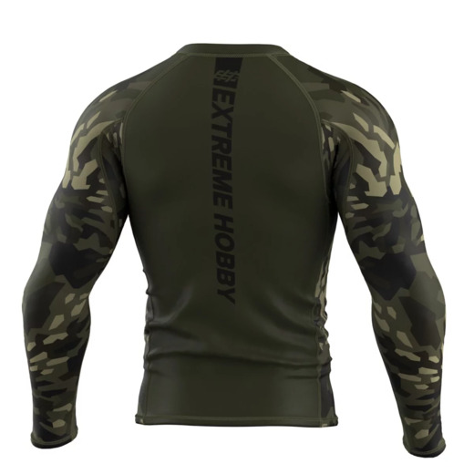 Extreme Hobby Men's Longsleeve Rashguard | JUNGLE PANTHER - Khaki