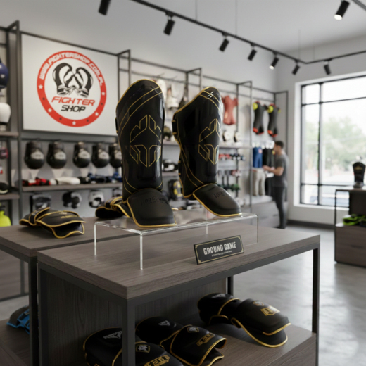 Ground Game "Logo 3.0 Gold" Shin Guards