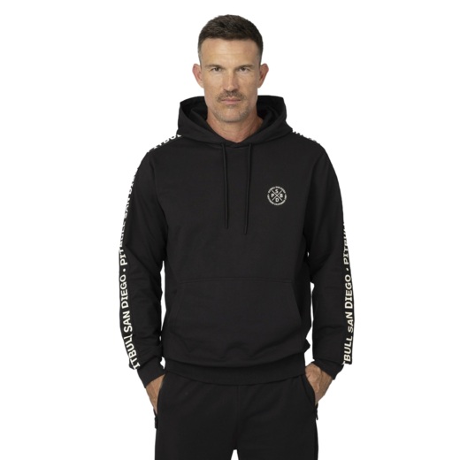 Bluza męska z kapturem PIT BULL "TAPE PARKER" - czarny