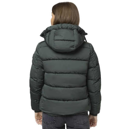 PIT BULL "AMALIA" quilted winter jacket with hood - dark green