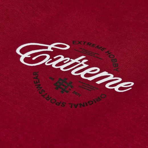 Extreme Hobby "CLUSTER" Zip-Up Sweatshirt - Burgundy