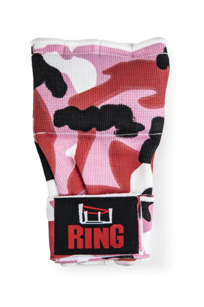 Gel boxing bandage, wraps, gel gloves, Ring camo - red