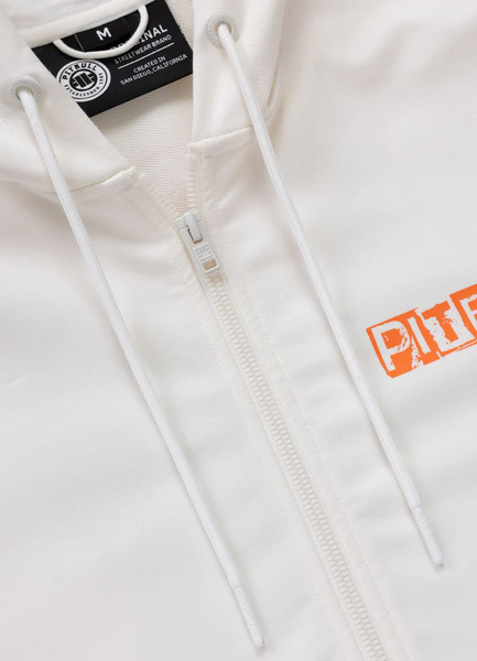 Bluza rozpinana z kapturem PIT BULL "BLACKY" - off-white
