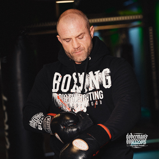 Longsleeve Dobermans Aggressive "DIRTY FIGHTING" LS270" - granatowy