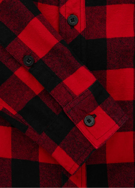 Flannel shirt &quot;Mitchell&quot; PIT BULL - red/black