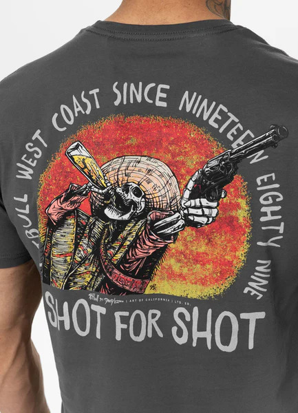 PIT BULL &quot;SHOT FOR SHOT&quot; Men&#39;s T-Shirt - Graphite