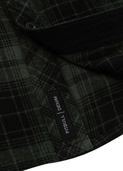 Koszula flanelowa "Mitchell" PIT BULL - zielono/czarna