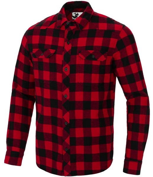 Flannel shirt "Mitchell" PIT BULL - red/black