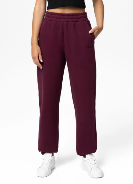 Spodnie damskie dresowe PIT BULL "TULLA" - wiśniowy