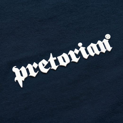Spodnie dresowe Pretorian "Logo 3D white" ściągacz - granatowe