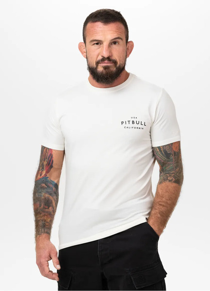  PIT BULL Slim Fit &quot;USA CAL&quot; Men&#39;s T-Shirt - White