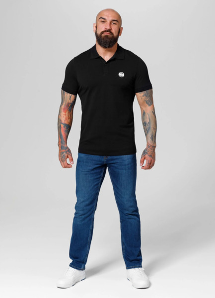 Polo Koszulka PIT BULL Jersey 210 "Logo" - czarna