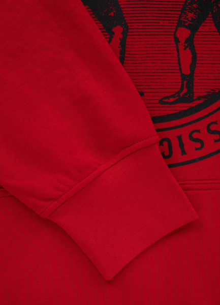 Bluza z kapturem PIT BULL "Vintage Boxing" - czerwona
