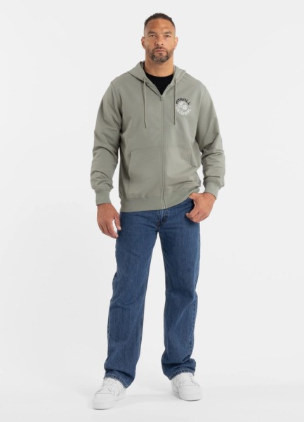 Men&#39;s Zip-Up Hoodie PIT BULL &quot;DOG SD&quot; - Sage
