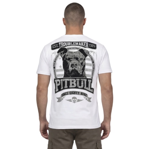 Koszulka PIT BULL "TROUBLEMAKER" - biały