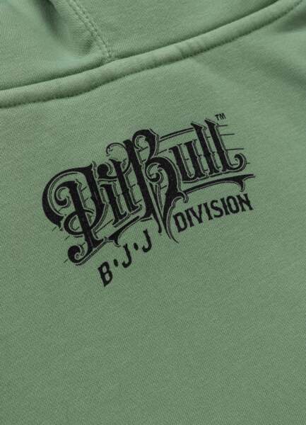 Bluza męska z kapturem PIT BULL Washed "VINTAGE BJJ" - zielony