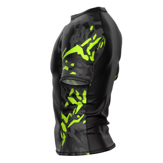 Short sleeve rashguard Extreme Hobby | BLACK PANTHER - czarny/limonka