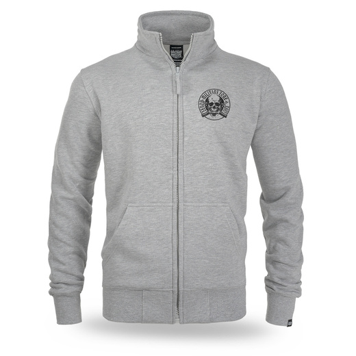 Dobermans Aggressive "MILITARY-ZONE BCZ408" Zip-Up Sweatshirt - Gray