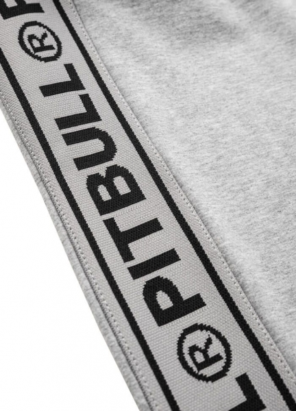 Bluza z kapturem rozpinana PIT BULL "Small Logo" French Terry - szara