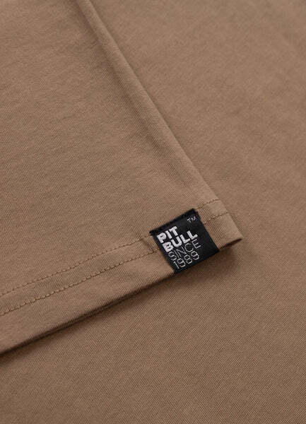 Koszulka męska PIT BULL "LOGO PALMS" - brązowy