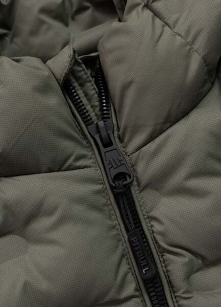 PIT BULL &quot;FISK&quot; quilted vest with hood - olive