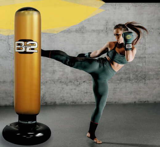 Everlast Power Tower inflatable punching bag - black / gold