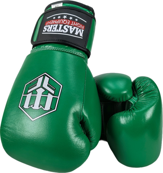 Rękawice bokserskie skórzane Masters RBT-GREENSTRIKE - zielone 12oz