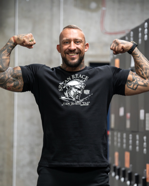 Longsleeve Dobermans Aggressive "SPARTAN REACE" LS374 - granatowy