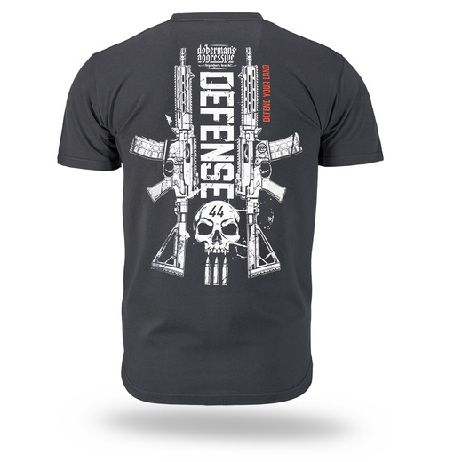 Koszulka T-shirt Dobermans Aggressive "DEFEND YOUR LAND TS418" - grafitowa