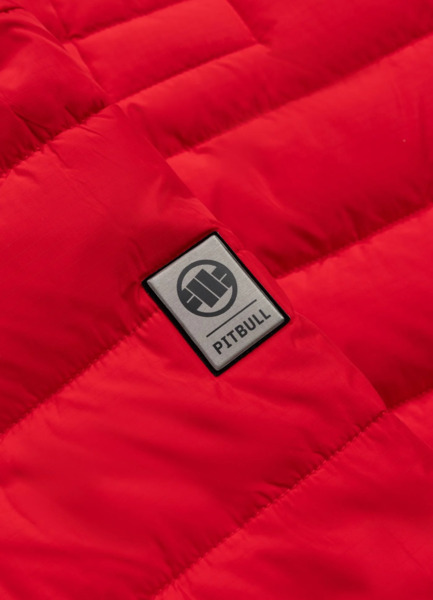 PIT BULL "SEACOAST III" quilted winter jacket with hood - red
