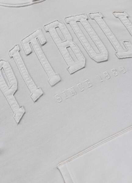 Bluza z kapturem PIT BULL Washed "ORLANDO" - biały