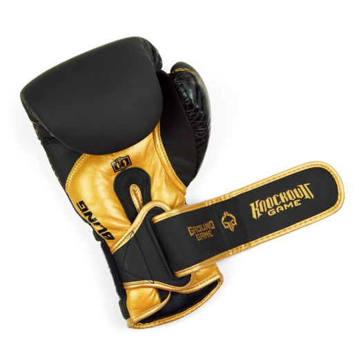 Ground Game &quot;Bling&quot; leather boxing gloves