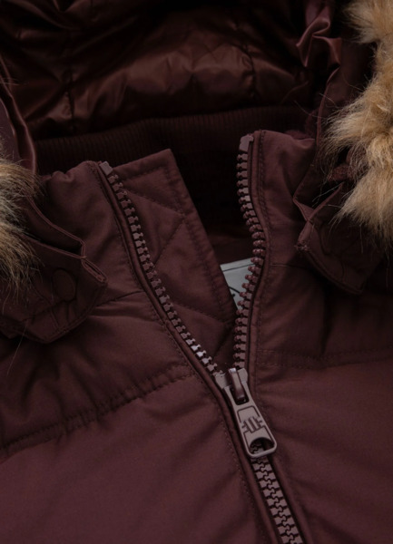 Kurtka zimowa męska z kapturem PIT BULL "BURNT" - bordowy