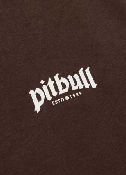 Koszulka washed PIT BULL O'SIDE - brązowy