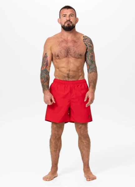 PIT BULL &quot;CROWNHILL&quot; men&#39;s swimming shorts - red