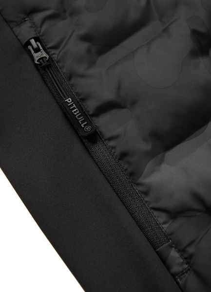 Kurtka wiosenna z kapturem PIT BULL "Roxton" - all black camo