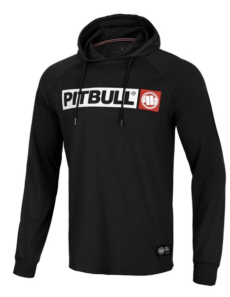Longsleeve with hood PIT BULL "Hilltop" Spandex 210 - black