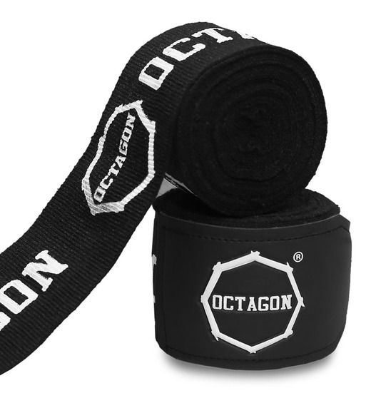 Fightgear Supreme Printed boxing wraps Octagon 5 m - black/white