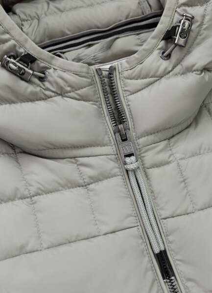 Kurtka zimowa PIT BULL pikowana z kapturem FOOTHILL - szałwiowy