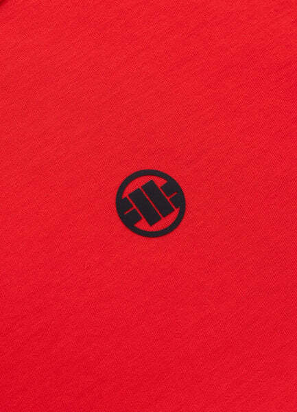 PIT BULL Coolmax &quot;SCOTT&quot; men&#39;s T-shirt - red fluo