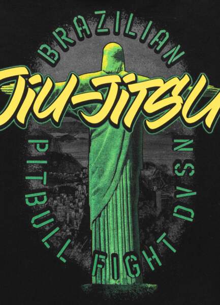 Bluza męska z kapturem PIT BULL "BJJ FIGHT DVSN" - czarny