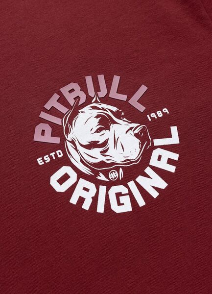 PIT BULL "DOG SD" men's t-shirt - burgundy